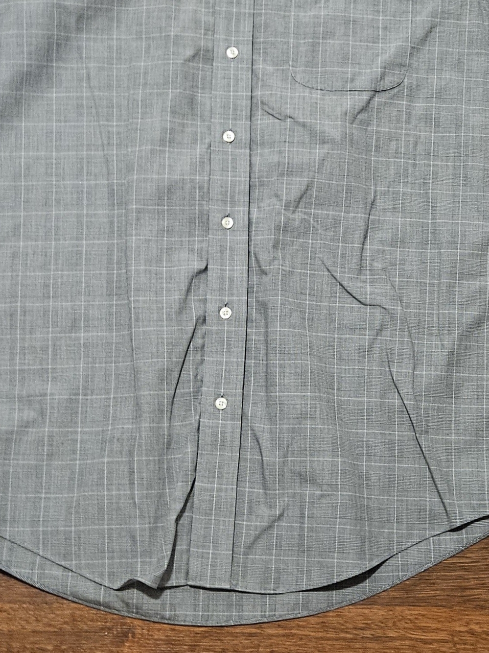BROOKS BROTHERS 346 mens long-sleeve dress shirt SIZE 16.5x7 COLOR GREY LL19D - Picture 5 of 16